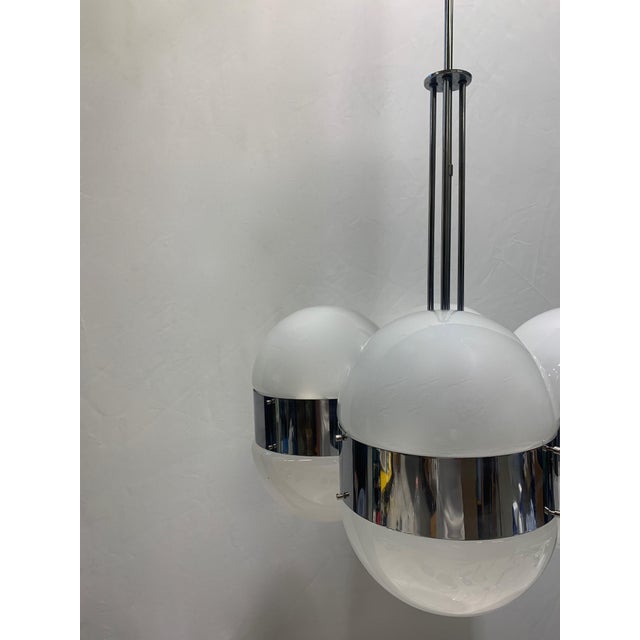 Chandelier attributed to Artemide Tetraclio, 1960s For Sale - Image 3 of 6
