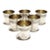 Early 20th Century French Sterling Silver and Vermeil Liqueur Cups- Set of 6 For Sale