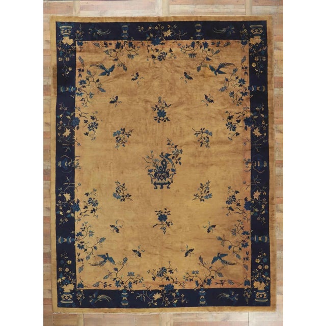 Antique Chinese Peking Rug - 11'00 X 14'05 For Sale - Image 10 of 11