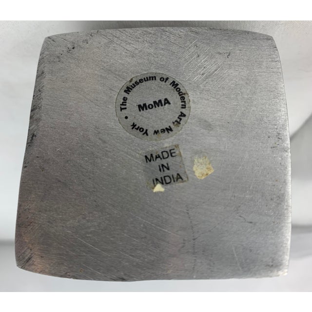 1990s Vintage Modern Aluminum Vases- Set of 2 For Sale - Image 10 of 10