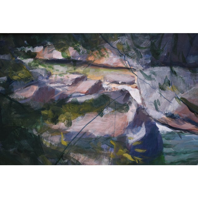 Vermont Waterfall Warren Falls Contemporary Painting By Stephen