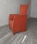 1960s Vintage Italian Sculptural High-Back Leather Armchair For Sale - Image 5 of 10