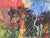 Large Colorful Expressionist Oil Painting of Wild Horses by R. Berg, Framed For Sale - Image 4 of 6