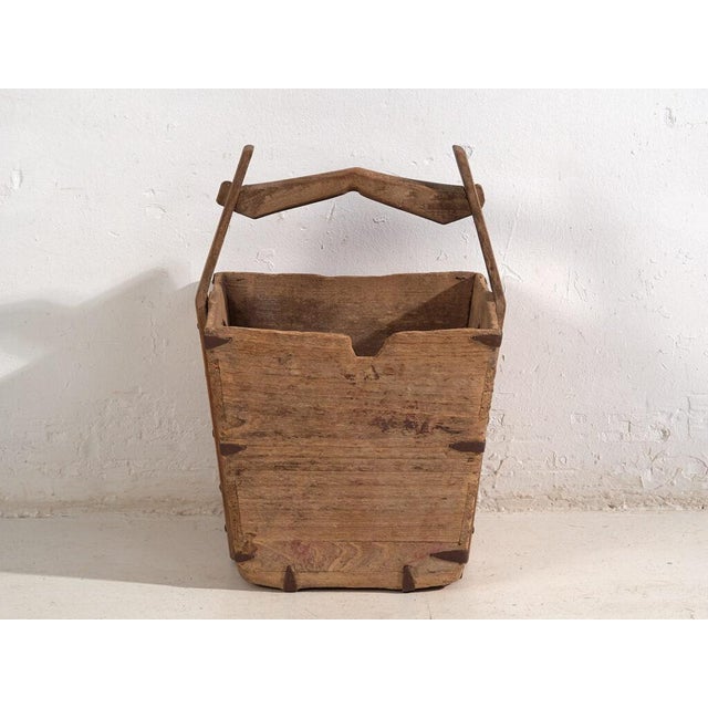 Antique Chinese Basket in Elm, 1900s For Sale - Image 5 of 8