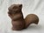 Boho Chic Vintage Rusty Cast Iron Squirrel Eating an Acorn Statue For Sale - Image 3 of 12