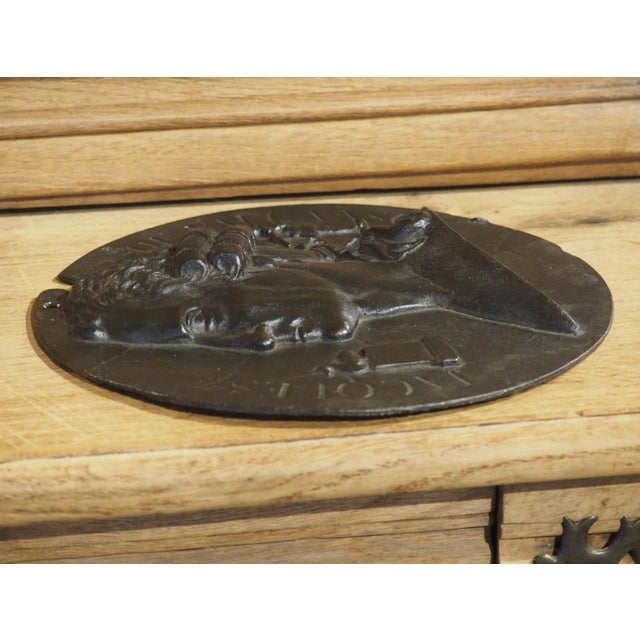19th Century French Cast Iron Profile of Jacques De Vaucanson, Diam. 9 Inches For Sale - Image 9 of 12