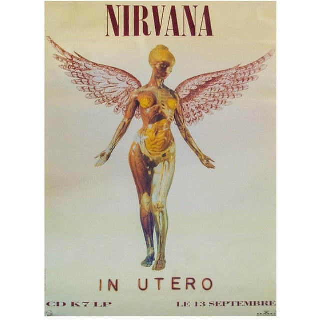 1993年NIRVANA◇IN UTEROプロモーション当時物非売品ポスターUS 1993's Nirvana 
