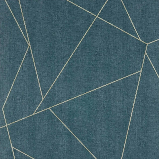 Harlequin Parapet Wallpaper in Indigo - a Sample For Sale
