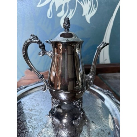 Vintage Oneida 4 Piece Silver Tea/Coffee Set For Sale - Image 9 of 9