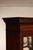 Karges Furniture Karges English Style Mahogany Breakfront China Cabinet Display Bookcase with Carved Pediment and Silk Backing For Sale - Image 4 of 18