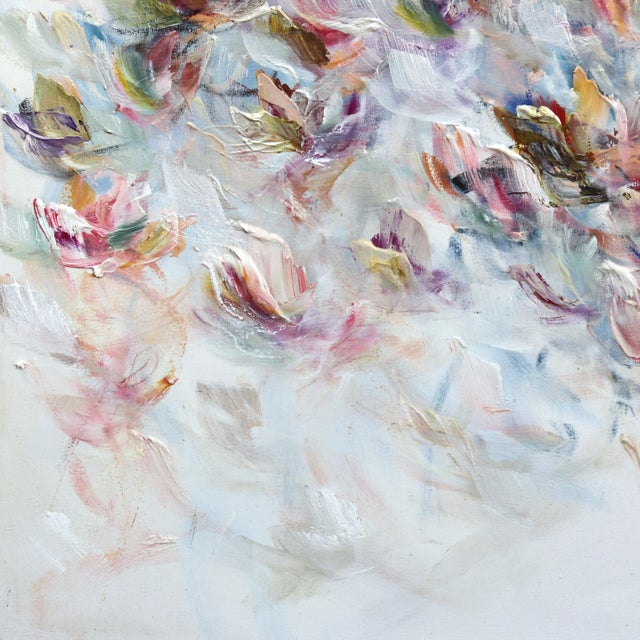 Self-Love Is Luxury - Soft Abstract Floral Landscape Original Artwork by Vè Boisvert For Sale - Image 4 of 9