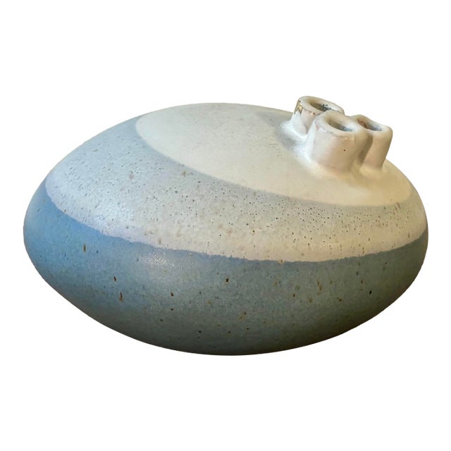 Mid 20th Century American Studio Pottery Three Stem Weed Pot by Isabel Parks For Sale