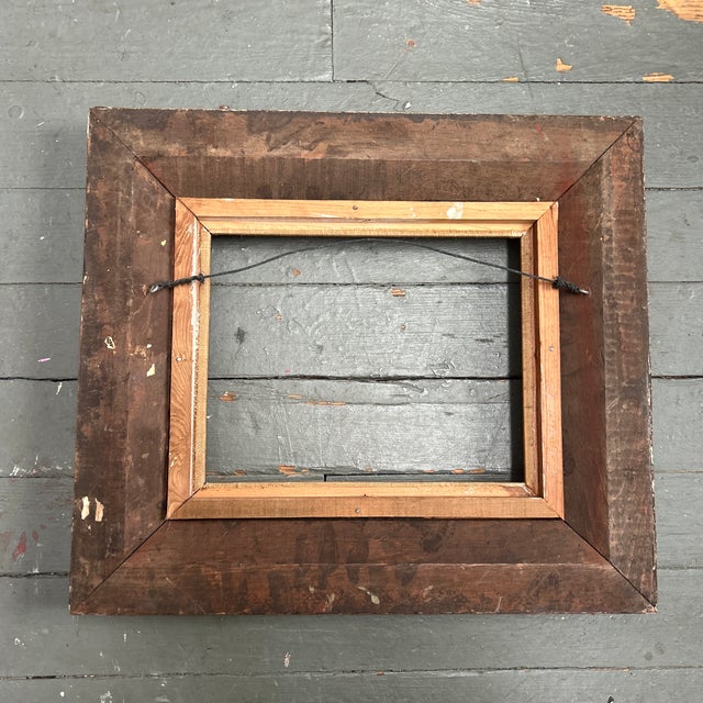 1940s 1940’s Original Modernist Braque Picasso Style Chunky Wood Frame For Sale - Image 5 of 5