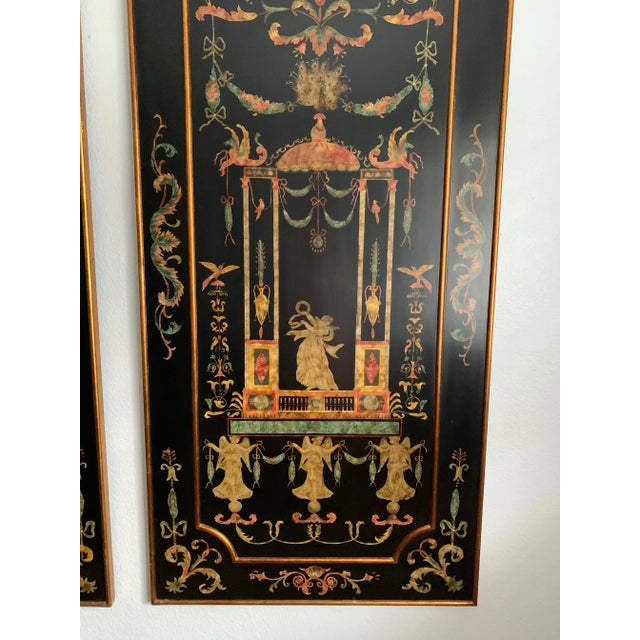 Florentine-Style Neoclassical Decorative Panels — Pair For Sale - Image 10 of 13