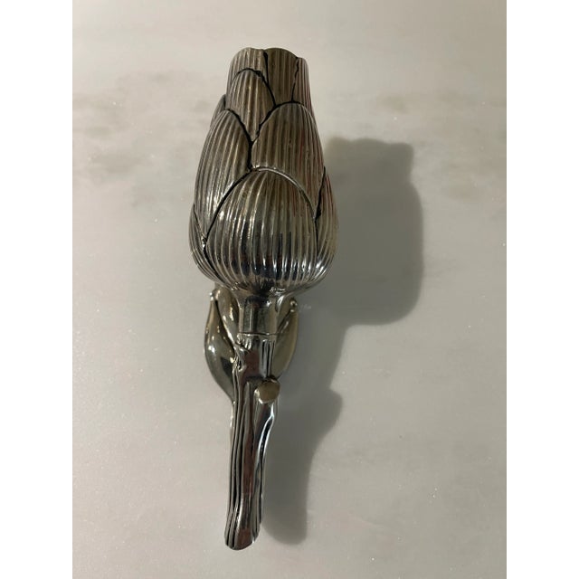 Late 20th Century Silverplate Salt and Pepper Shakers in the Form of Artichokes- A Pair For Sale In Philadelphia - Image 6 of 12
