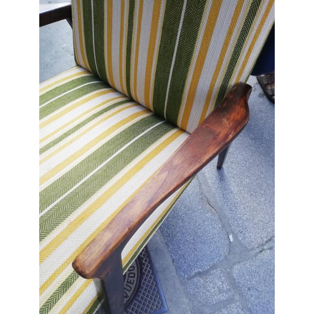 Wood Vintage Armchairs with Armrests, Italy, 1950s, Set of 2 For Sale - Image 7 of 11
