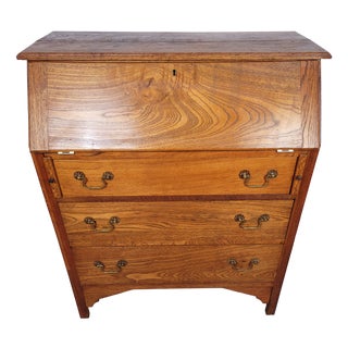 Vintage Elm Secretary, 1930s For Sale