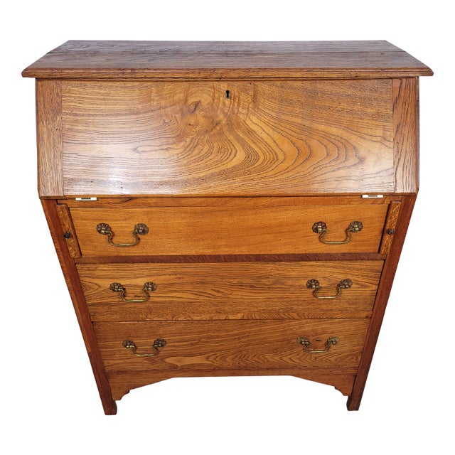 Vintage Elm Secretary, 1930s For Sale