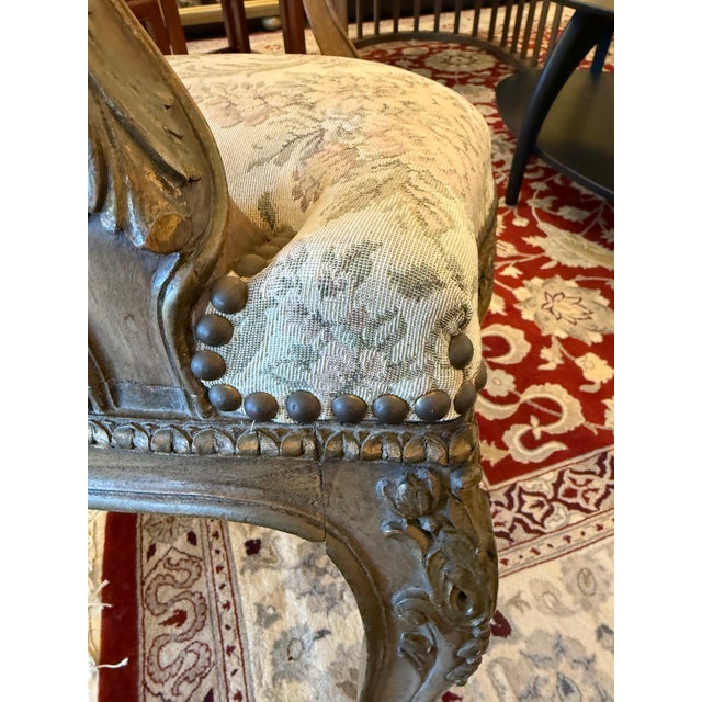 Floral Print Bergere Chair, 19th Century For Sale - Image 10 of 12