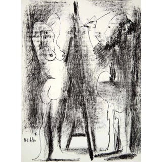 Picasso Original Lithograph Le Peintre Et Son Modele 1964 For Sale