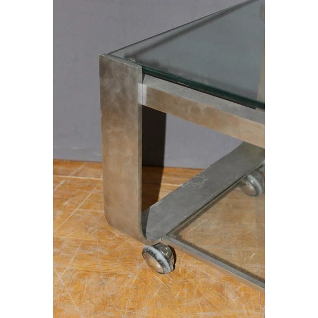 Metal Coffee Table with Two Trays, 1970s For Sale - Image 7 of 9