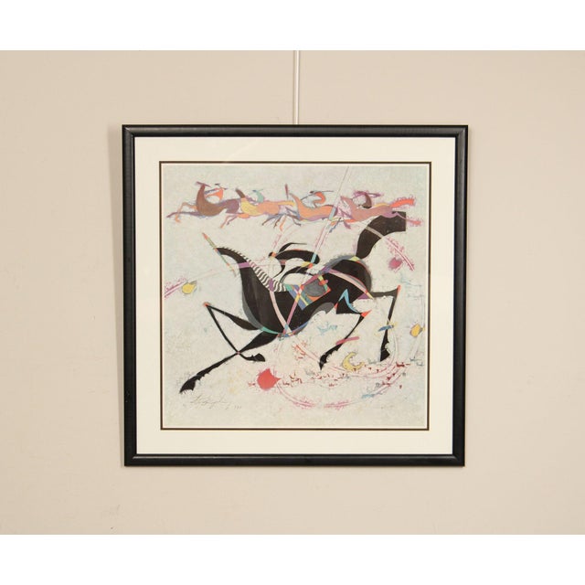 Quality Custom Framed Print of Cave Art Paintings by Li Zhong Liang (Chinese, B. 1944), Signed and Dated in Plate