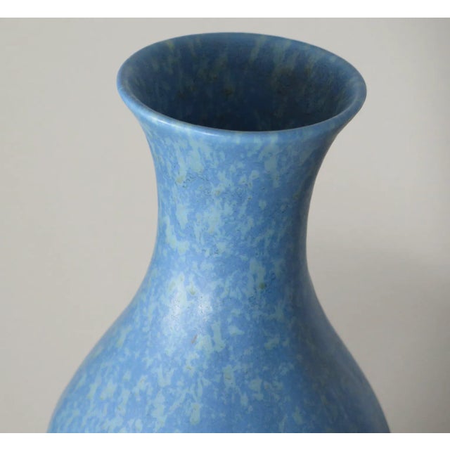 1920s 1920s Light Blue Art Deco Vessel by Pilkington Royal Lancastrian Pottery For Sale - Image 5 of 6