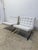 1990s Ludwig Mies Van Der Rohe White Leather Barcelona Chairs for Knoll - A Pair For Sale - Image 5 of 17