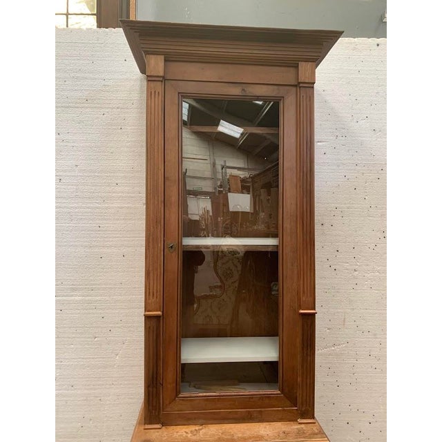 Directoire-Style 2-Part Display Cabinet in Walnut, 20th Century For Sale - Image 8 of 11