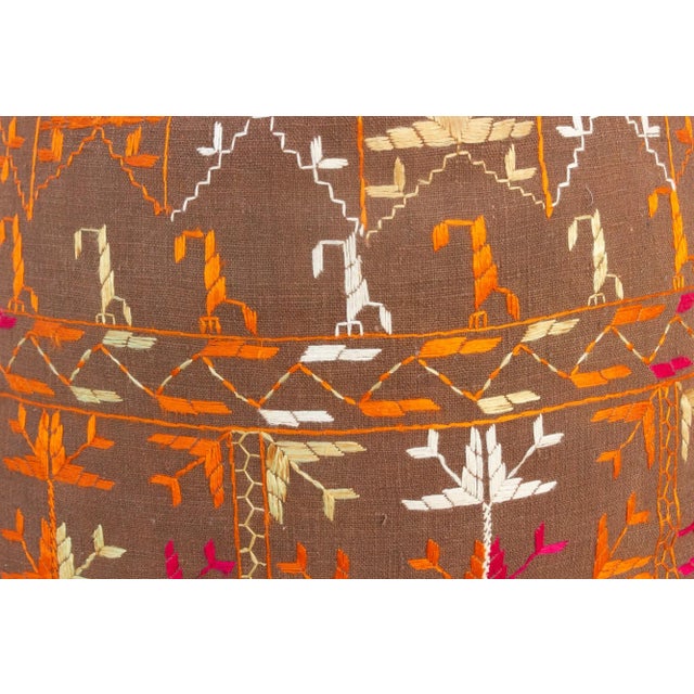 Heer Antique Indian Folk Pillow For Sale In Los Angeles - Image 6 of 10