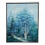 Vintage Signed E. Dutcher Birch Landscape Painting in Blue-Green Tones For Sale