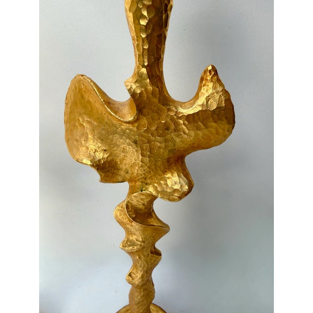 Metal Pair of Lamps Gilt Metal by Nicolas De Waël for Fondica, France, 2000s For Sale - Image 7 of 12