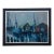 1950s Large Mid-Century Swedish Modernist Harbor Oil Painting by Dag Björn Hellsing For Sale