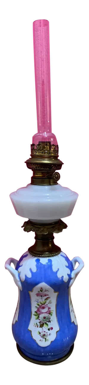 Mid 19th Century Austrian Antique Oil Lamp by Ger Brunner Wien