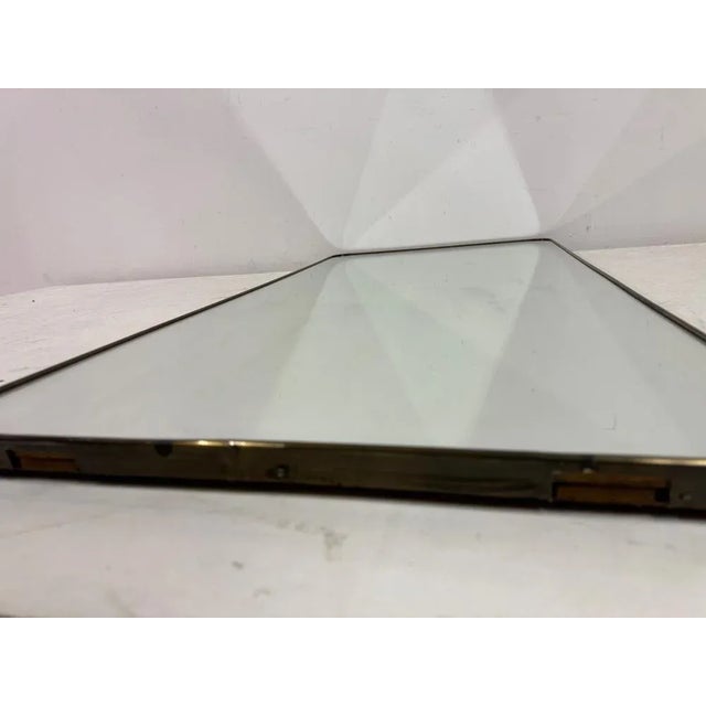 Mirror Brass frame Tall Italy 1950s