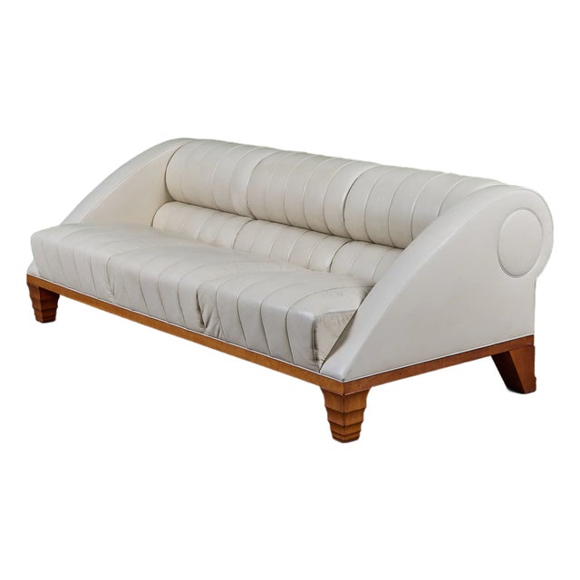 Leon Krier Aries Leather Sofa for Giogetti For Sale
