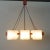 This pendant lamp was designed and produced in Denmark during the 1960s. It features a solid teak wood mount and six...