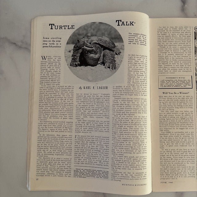 Traditional Vintage June 1940 Hunting and Fishing Magazine, Cover Art Gordon Nichols For Sale - Image 3 of 4