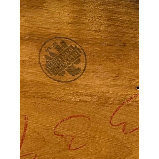 Vintage MCM Heywood Wakefield Wide Table For Sale - Image 11 of 12