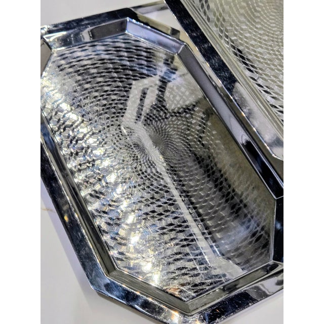 1930s Chase Brass & Copper Company Art Deco Chrome Three-Tier Octagonal Serving Stand For Sale In Dallas - Image 6 of 11