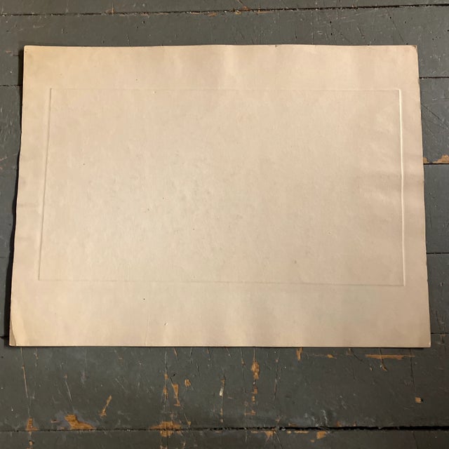 1970’s Vintage Female Nude With Cherubs & Rabbits Abstract Original Etching For Sale - Image 4 of 5