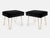 The perfect addition to any space! Wonderfully proportioned pair of petite ottomans upholstered in a supple Noir Velvet of...