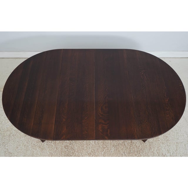 Stickley Mission Oak Round Dining Table For Sale - Image 14 of 18