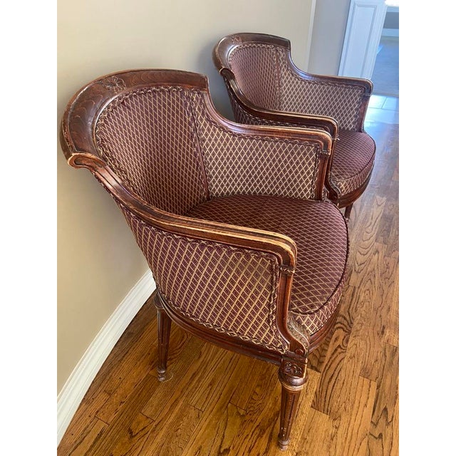 Antique French Louis XVI Style Bergere Chairs For Sale In Tulsa - Image 6 of 7