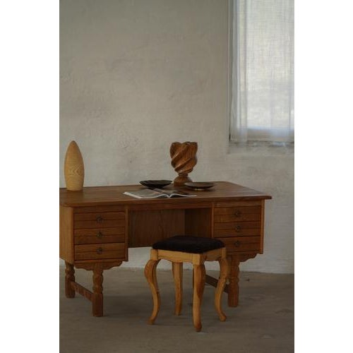 Early 20th Century Danish Classic Pine Stools with Lambswool Seats, 1920s, Set of 2 For Sale - Image 3 of 18