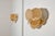 Iridescent Alabaster Gold Disc Glass Wall Sconces, 1990s, Set of 2 For Sale - Image 13 of 18