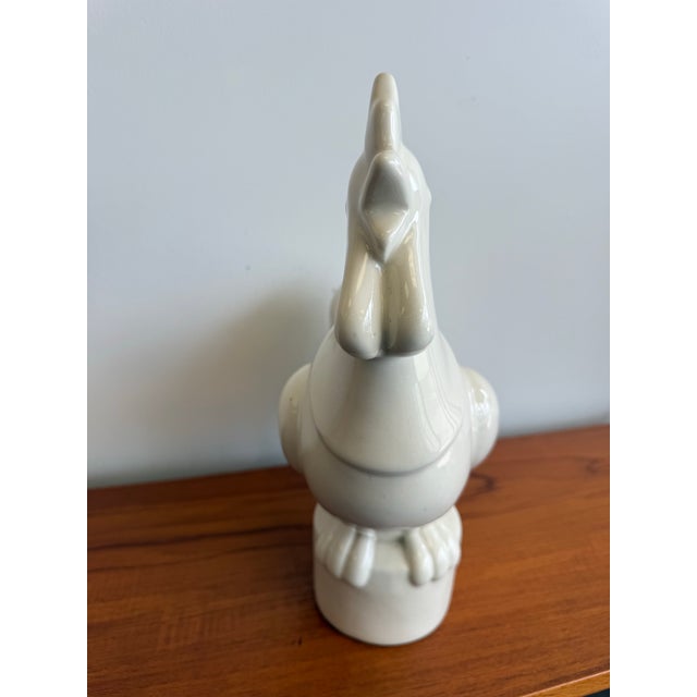 1940’s Waylande Gregory Art Deco Glazed Ceramic Rooster Sculpture For Sale - Image 6 of 9
