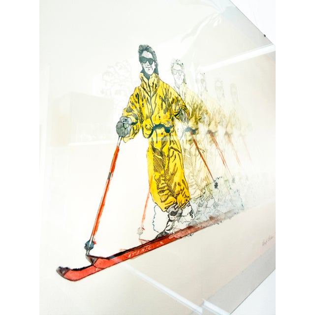 This relief print titled “winter” by dutch artist leentje linders, created in 1989, is a signed and numbered work (14/50)...