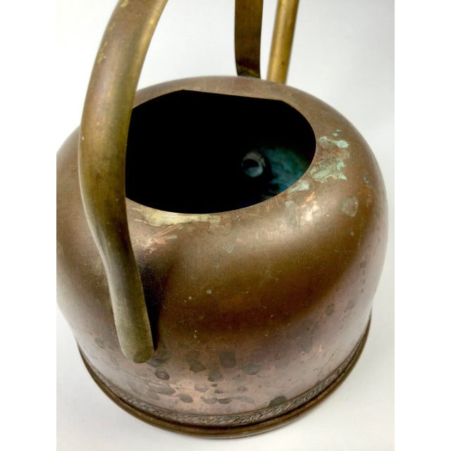 Antique Brass Copper Spout Water Can For Sale - Image 11 of 13