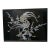 Exotic Asian Mother of Pearl Inlay Lacquer Art Panel Peacock Phoenix Birds Black Silver For Sale